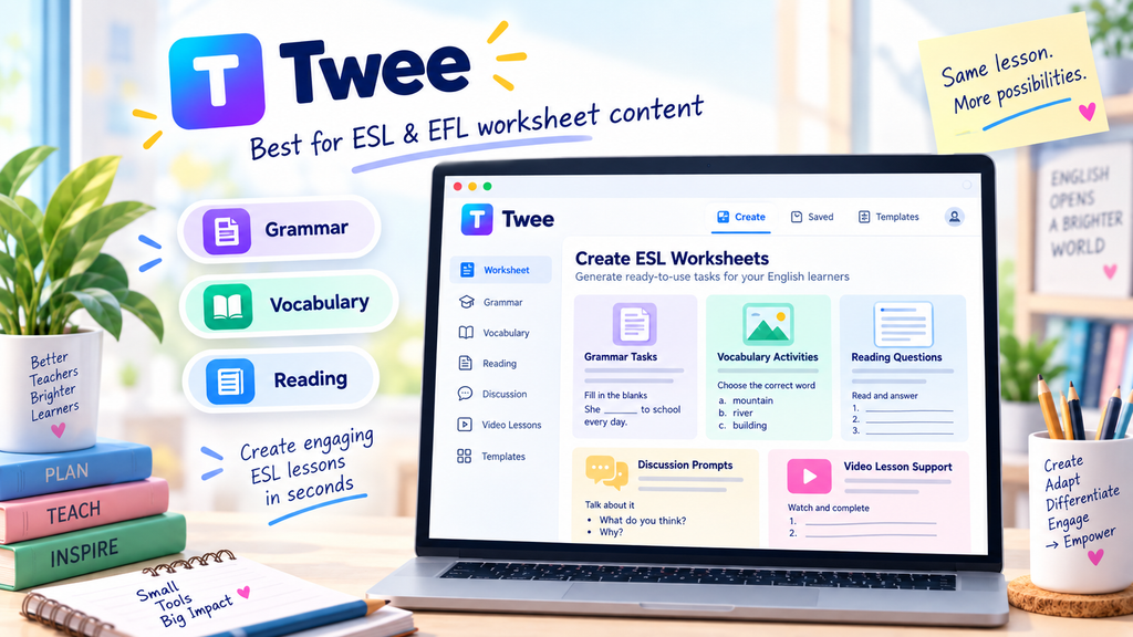 Best customizable worksheet software with AI for English teachers