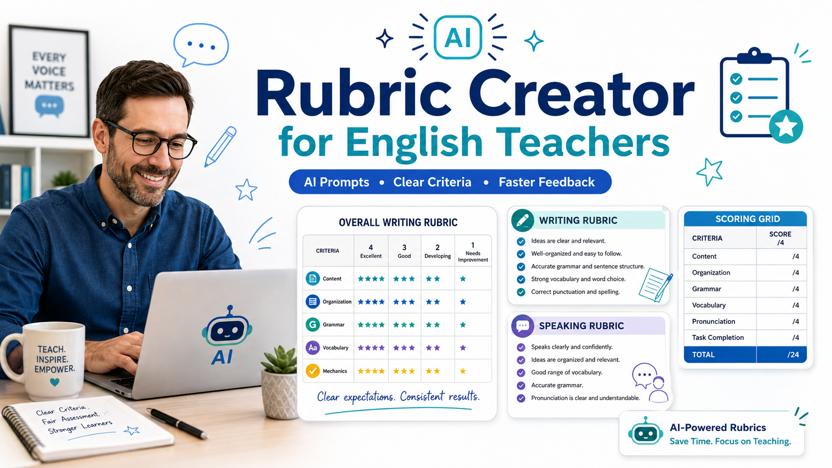 Rubric Creator: 7 AI Prompts to Build Better English Marking Rubrics