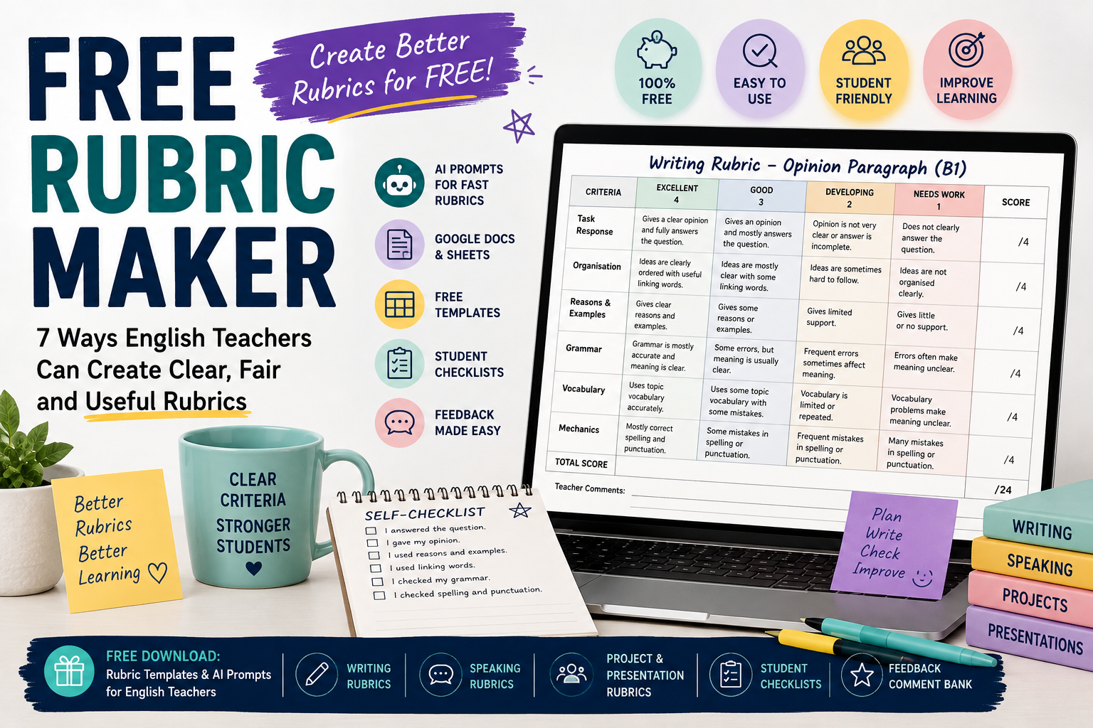 Free Rubric Maker: 7 Ways English Teachers Can Create Better Rubrics