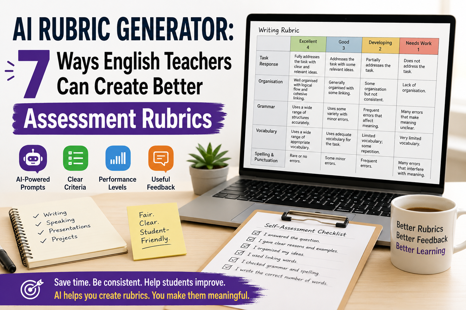 AI Rubric Generator: 7 Ways English Teachers Can Create Better Assessment Rubrics