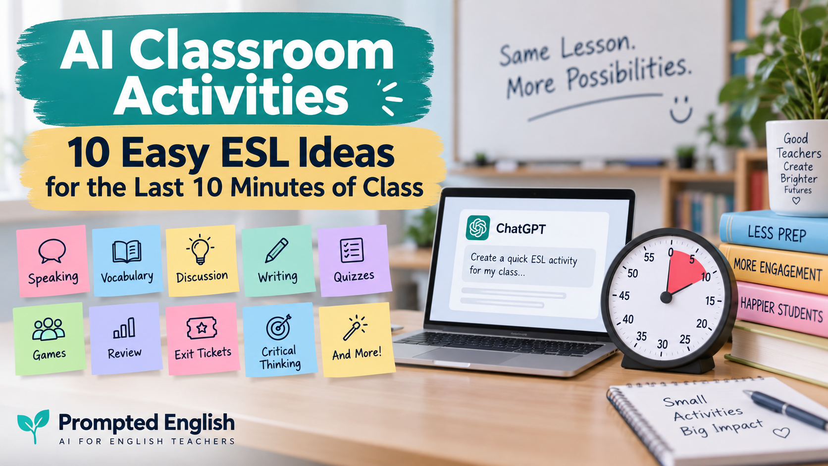 AI Classroom Activities: 10 Easy ESL Ideas for the Last 10 Minutes of Class